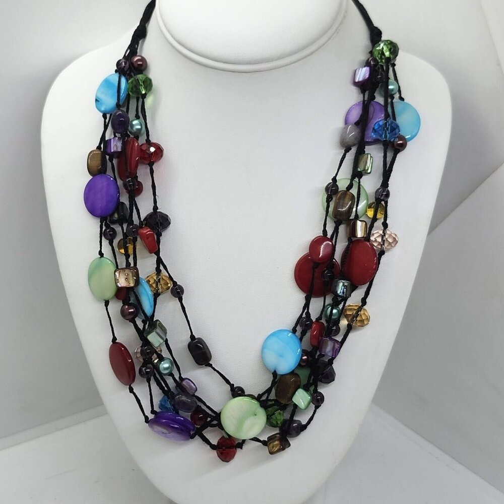 Premier Designs Multicolor‎ Layered Spectrum Necklace